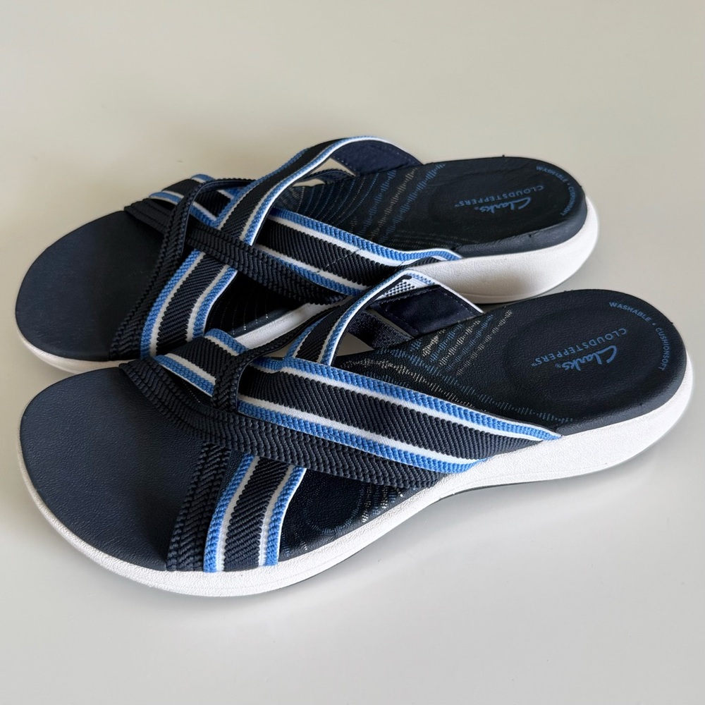 Clarks Women's Cloudsteppers Blue Sandal